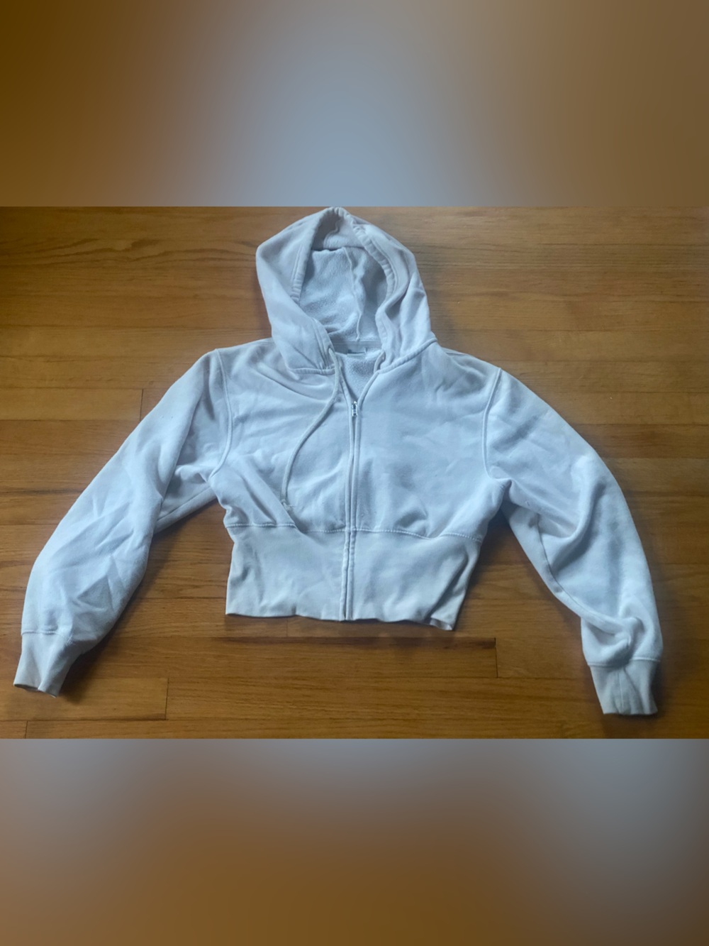 No Boundaries Off-White Sherpa Zip Hoodie
